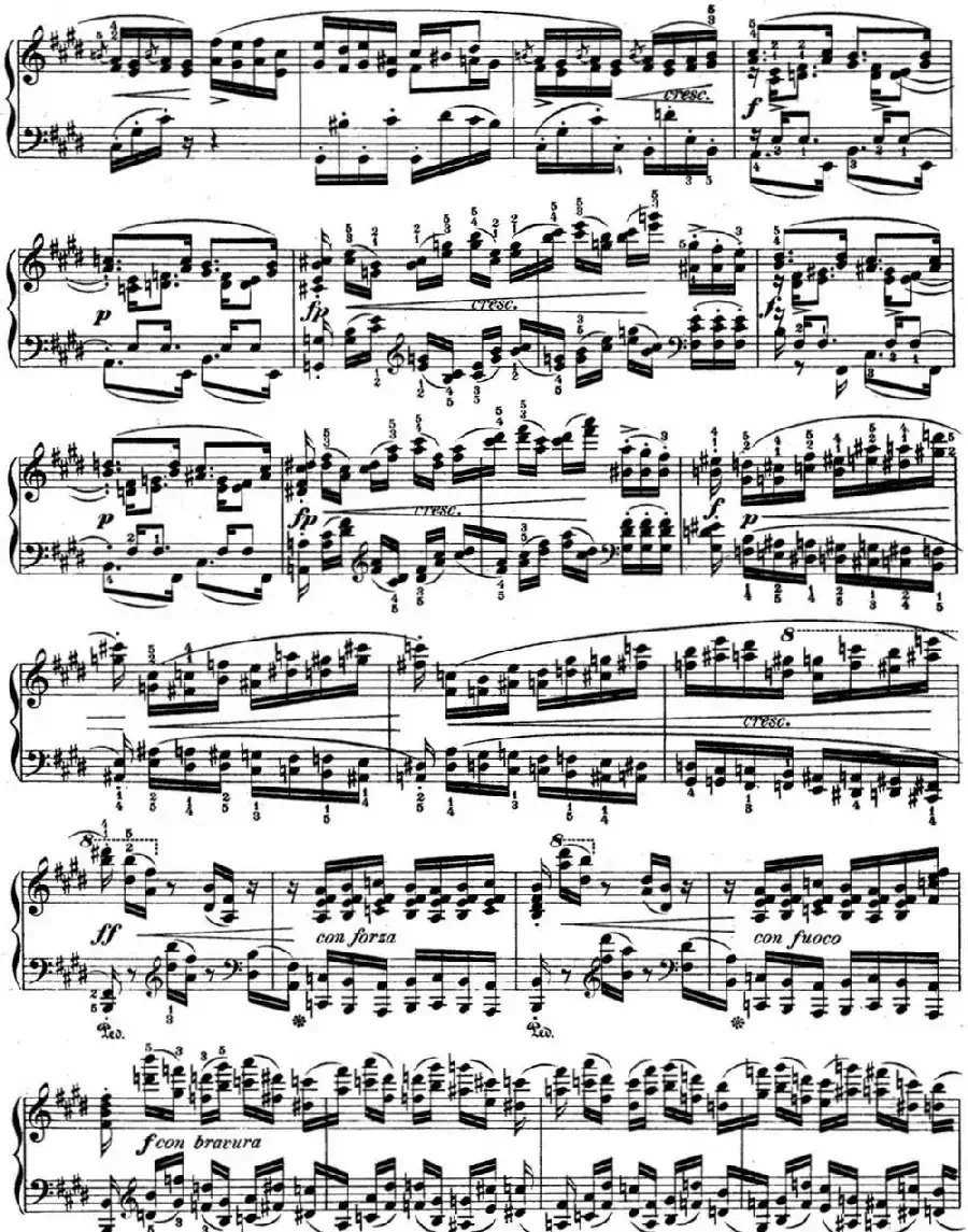 肖邦练习曲3 Op.10 No.3 离别 E大调 E major Tristesse