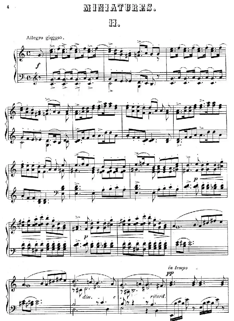 Cinque Miniatures Op.28（5首小画像·2）