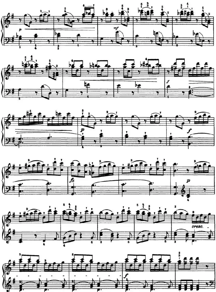 海顿 钢琴奏鸣曲 Hob XVI 39 in G major