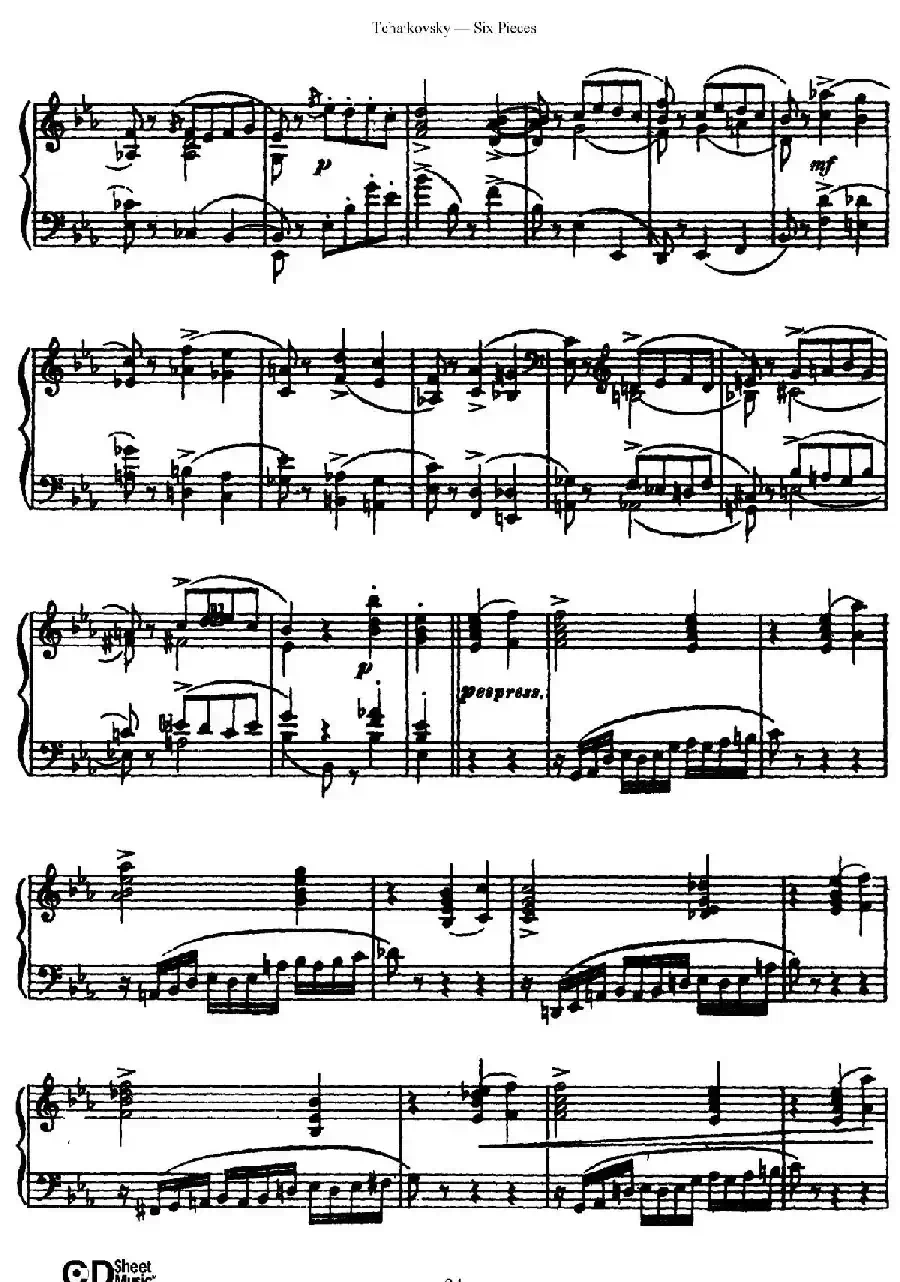 Six Pieces Op.51（6首小品·3）