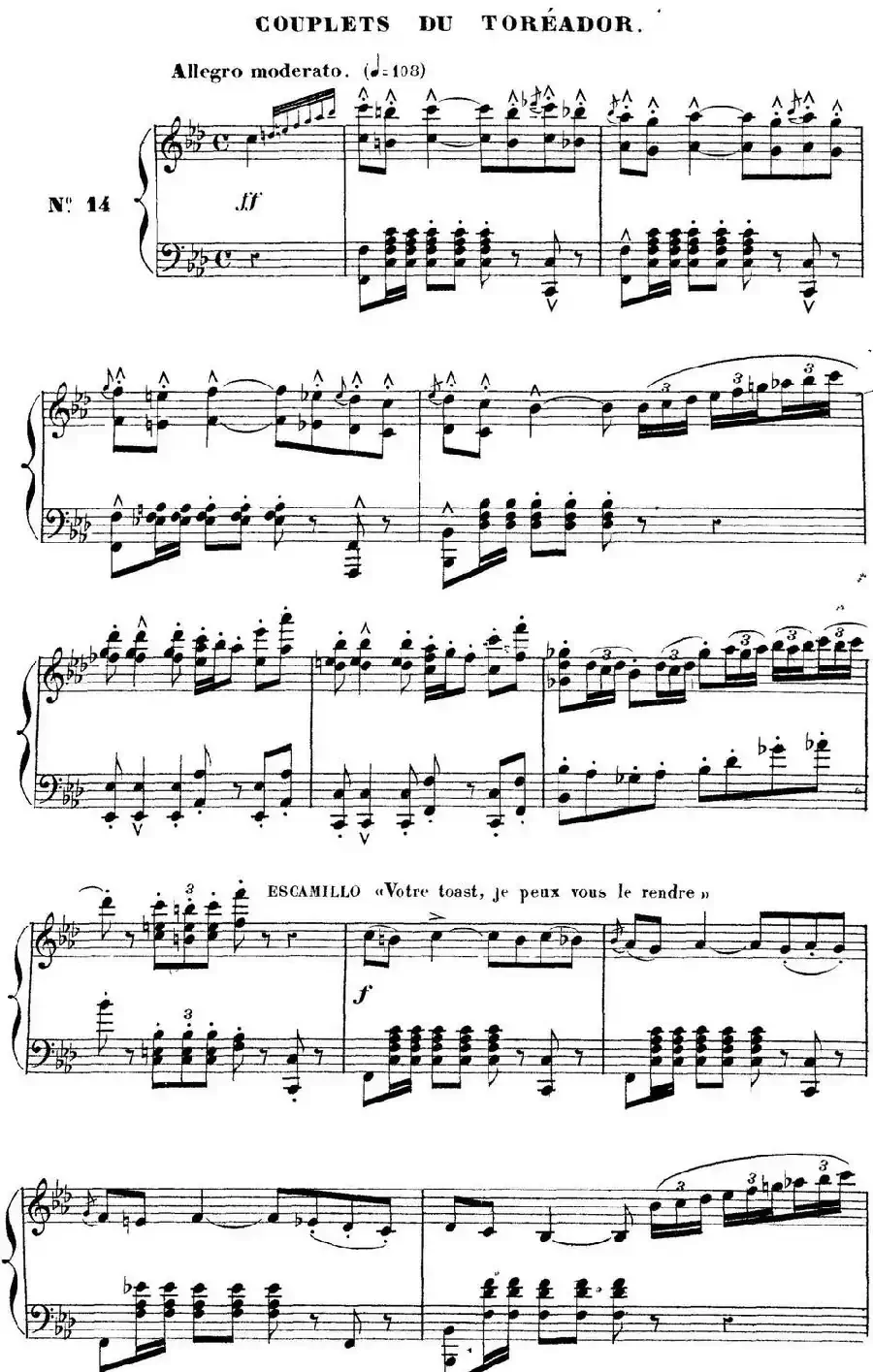Carmen for Solo Piano（卡门全剧钢琴独奏版）（No.14）