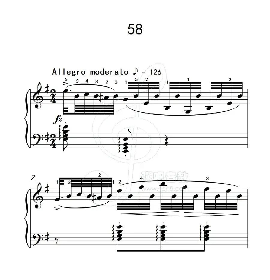 练习曲 58(克拉莫钢琴练习曲60首)