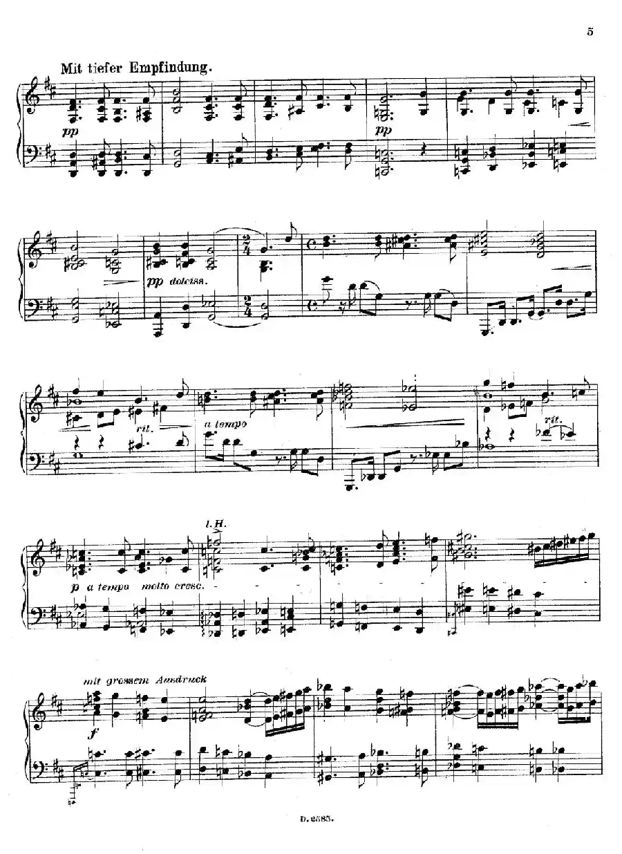 Fantasien über Gedichte von Richard Dehmel Op.9（德默尔之诗幻想曲2. 幸福的森林）