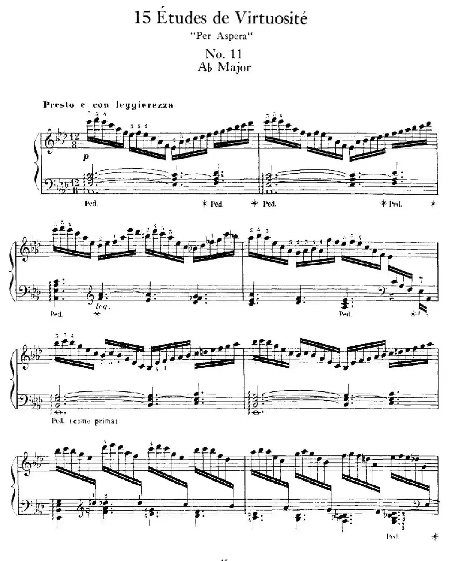 15 Etudes de Vortuosite Op.72（15首辉煌练习曲·11）