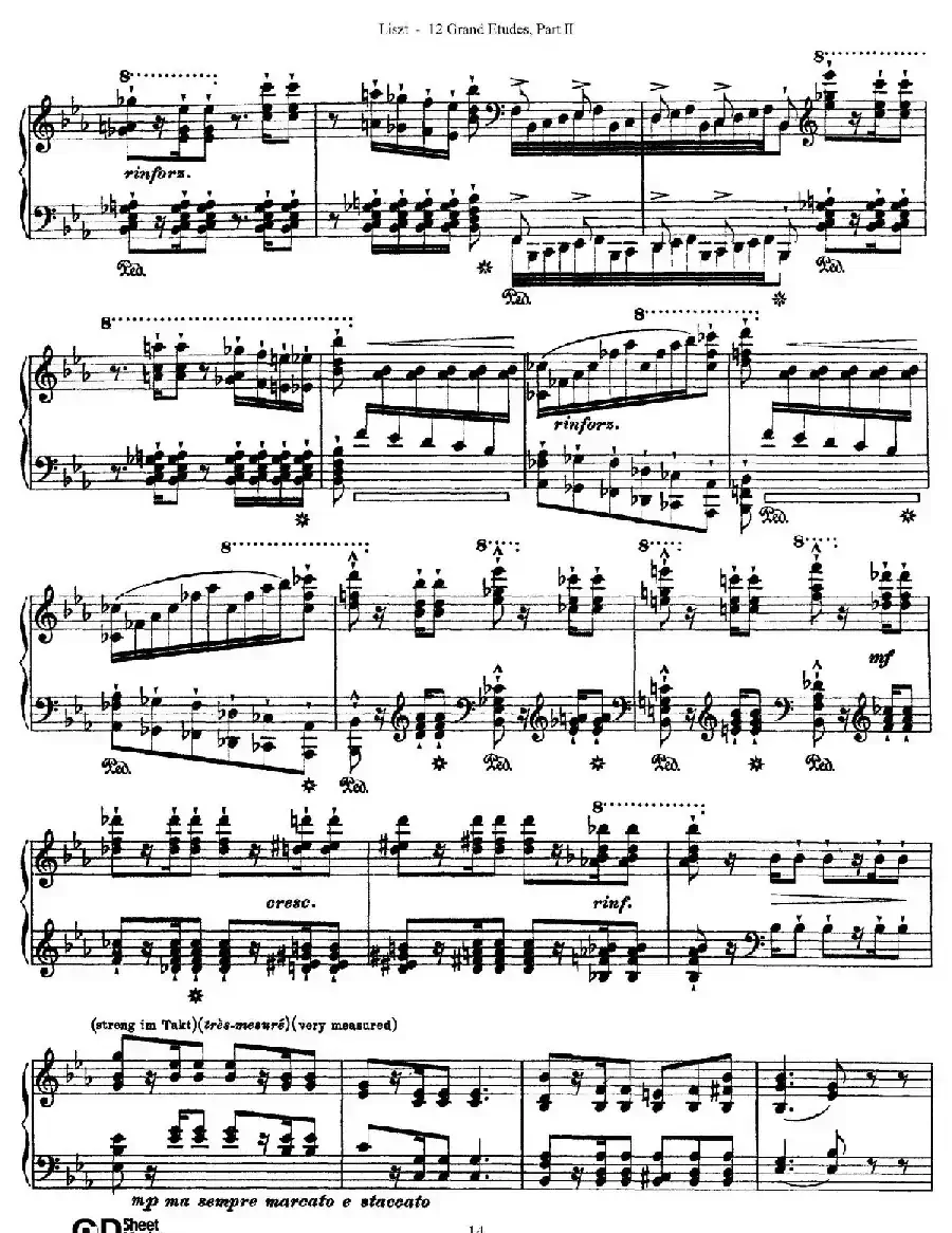12 Grand Etudes S.137（12首华丽的练习曲·8）