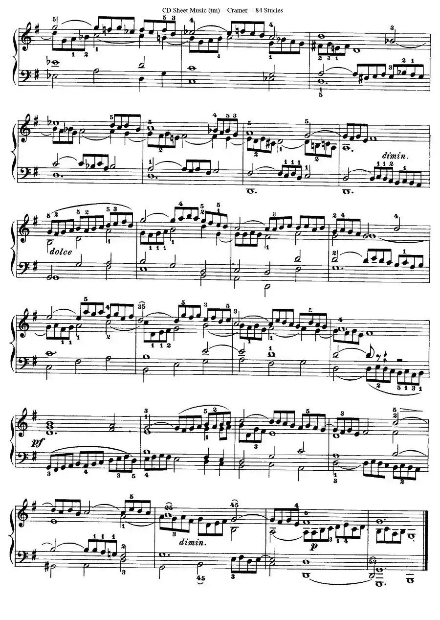 Cramer - 84 exercices（71—75）（克拉莫84首钢琴练习曲）