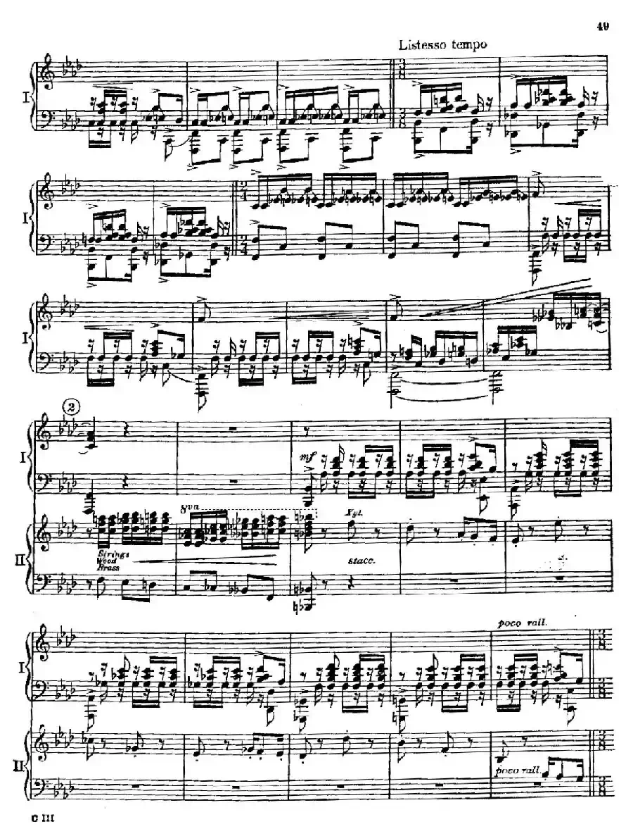 F大调爵士钢琴协奏曲（美版双钢琴原谱 P41—50）