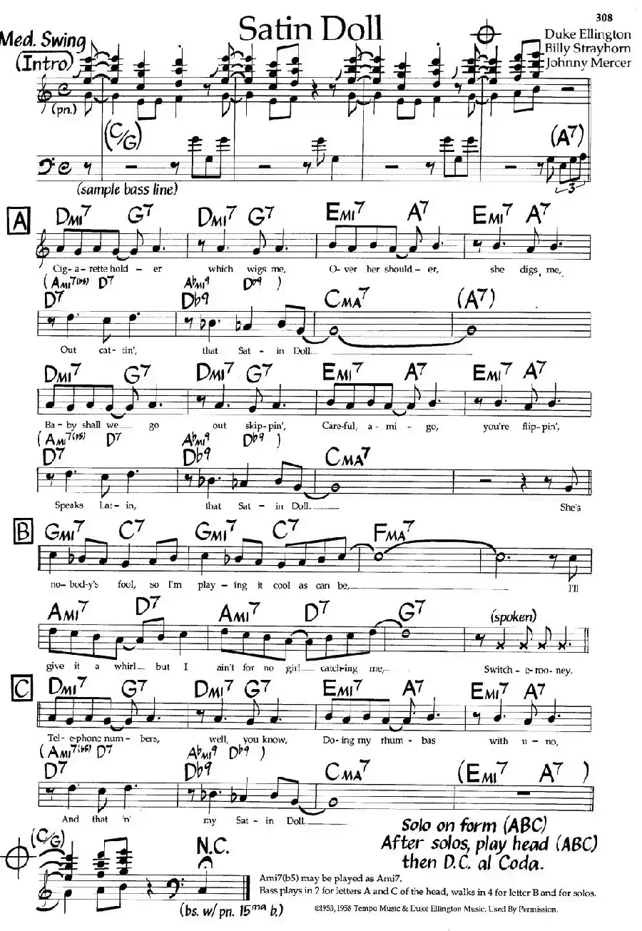 Satin Doll（爵士钢琴曲）