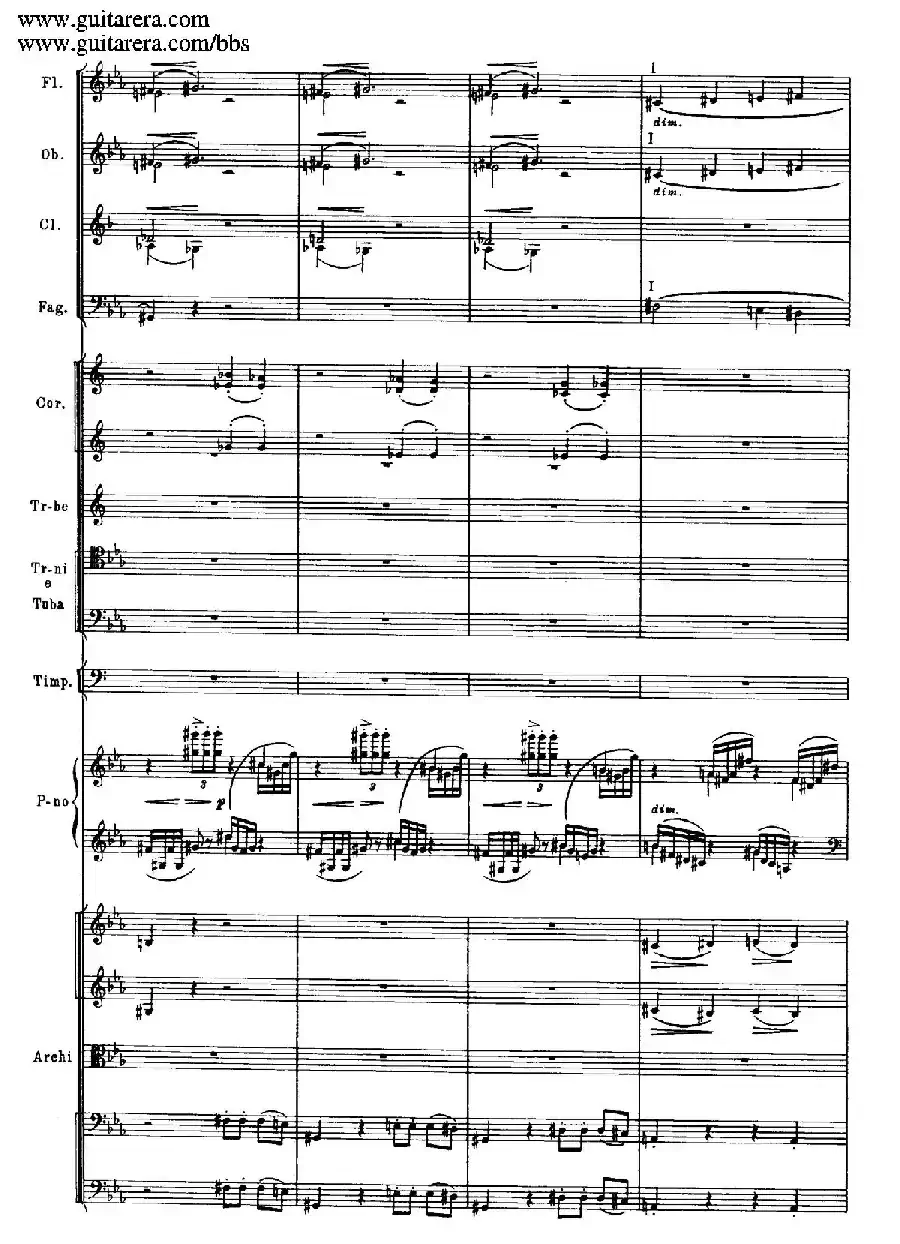 c小调第二钢琴协奏曲 Op.18（第一乐章总谱·P19——27）