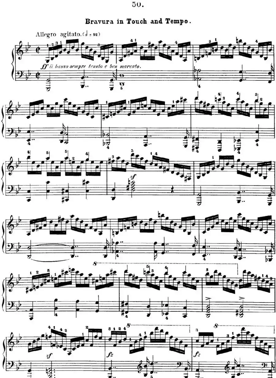 50首车尔尼Op.740钢琴手指灵巧技术练习曲(NO.50)