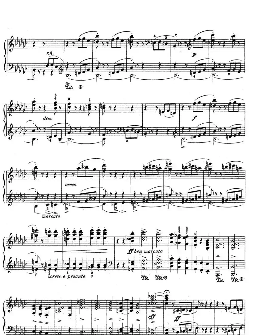 Scherzo in e flat Min Op·4（降e小调谐谑曲）