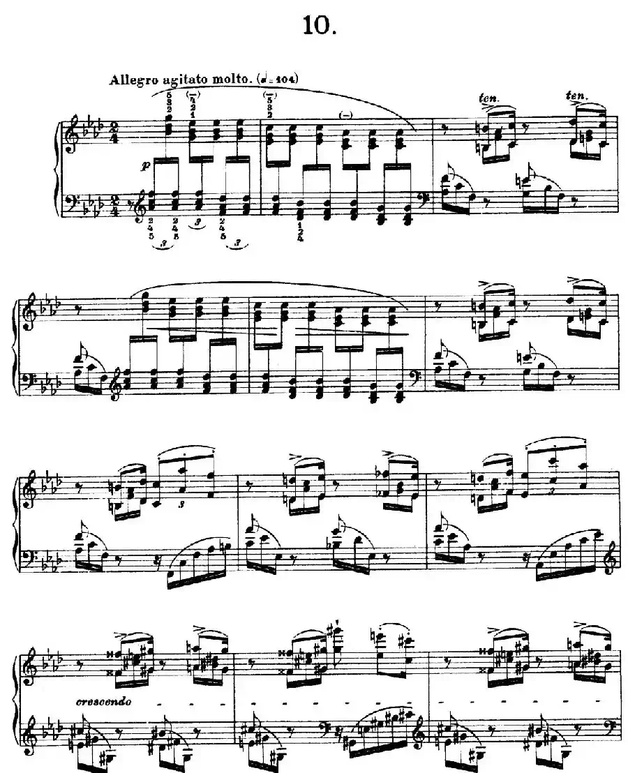 12 Etudes d'execution Transcendante S.139（12首超技练习曲·10）