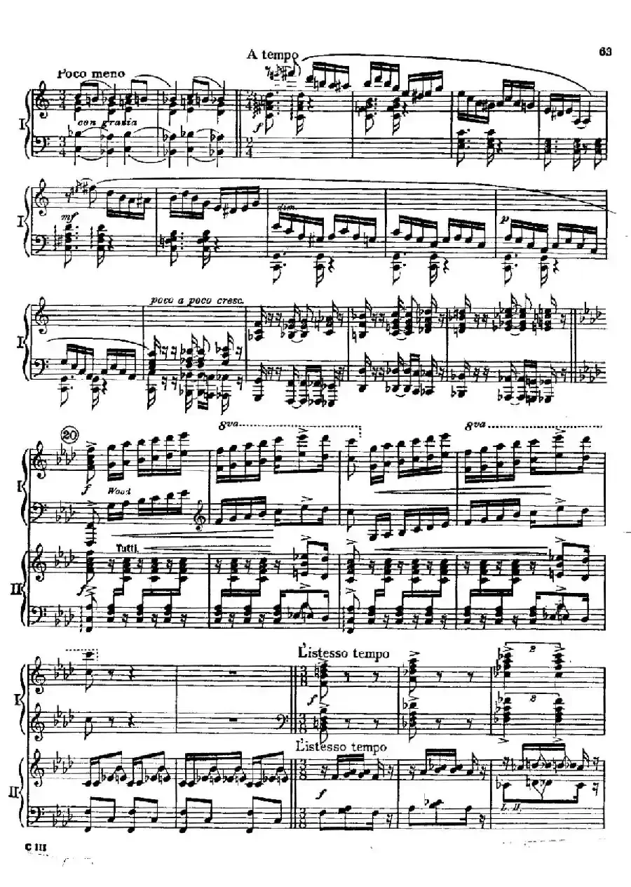 F大调爵士钢琴协奏曲（美版双钢琴原谱 P61—68）