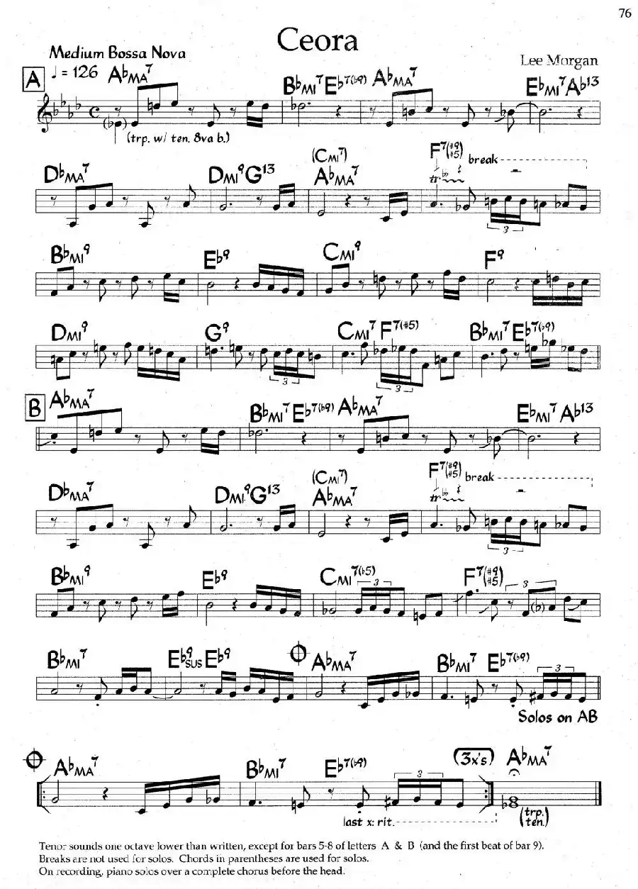 Ceora（爵士钢琴曲）