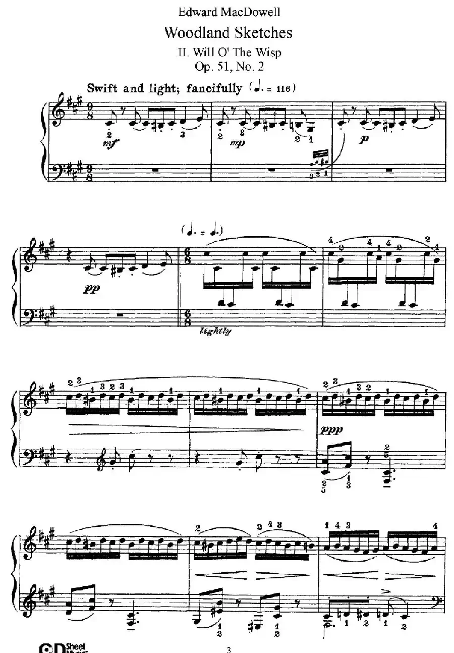 Woodland Sketches Op.51（森林素描·2）