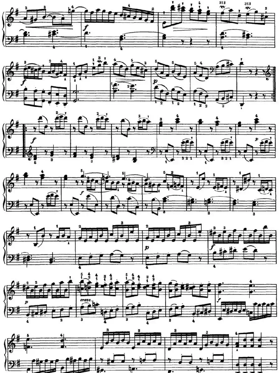 海顿 钢琴奏鸣曲 Hob XVI 39 in G major