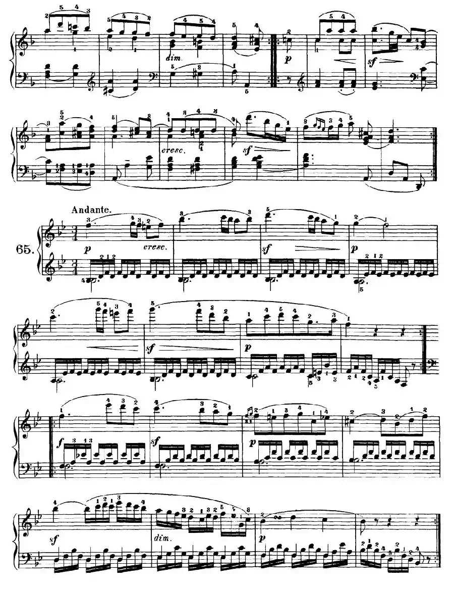 One Hundred and Ten Easy and Progressive Exercises Op.453（车尔尼110首简易练习曲 61——71）