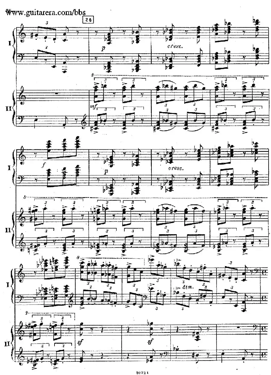 Rhapsody On A Theme Of Paganini Op.43（帕格尼尼主题狂想曲·双钢琴）（P21——40）