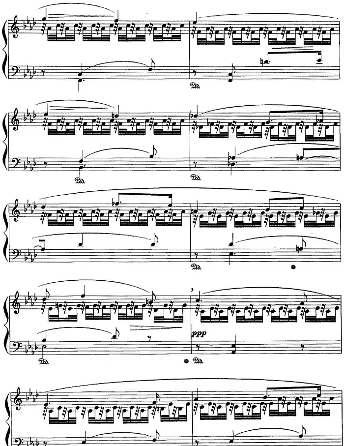 现代钢琴曲：16、在孤独的泉水边