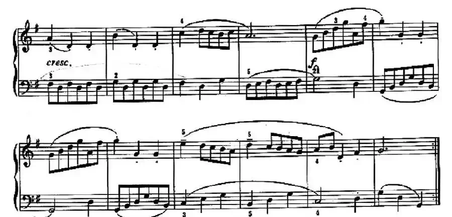 小步舞曲（练习三和弦的琶音）