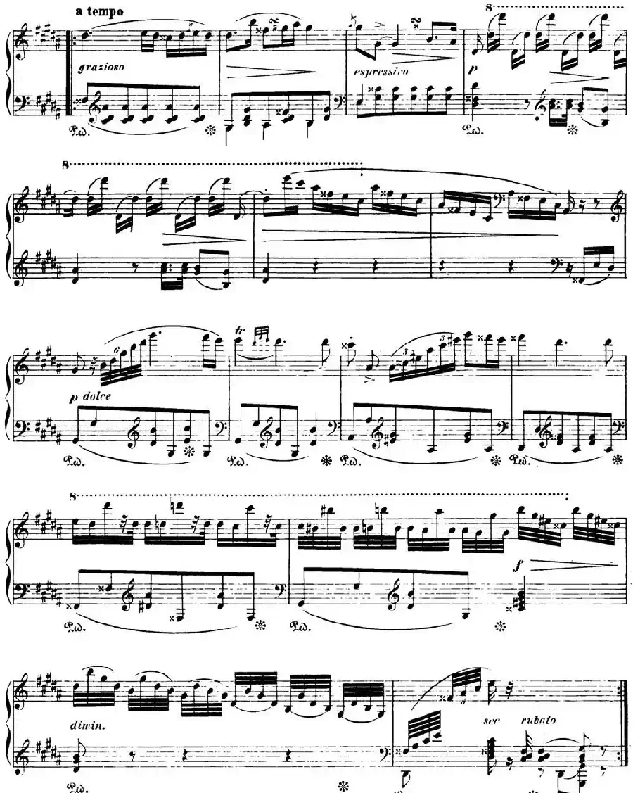 肖邦 波兰舞曲 Op.posth.P.1 No.3 升g小调