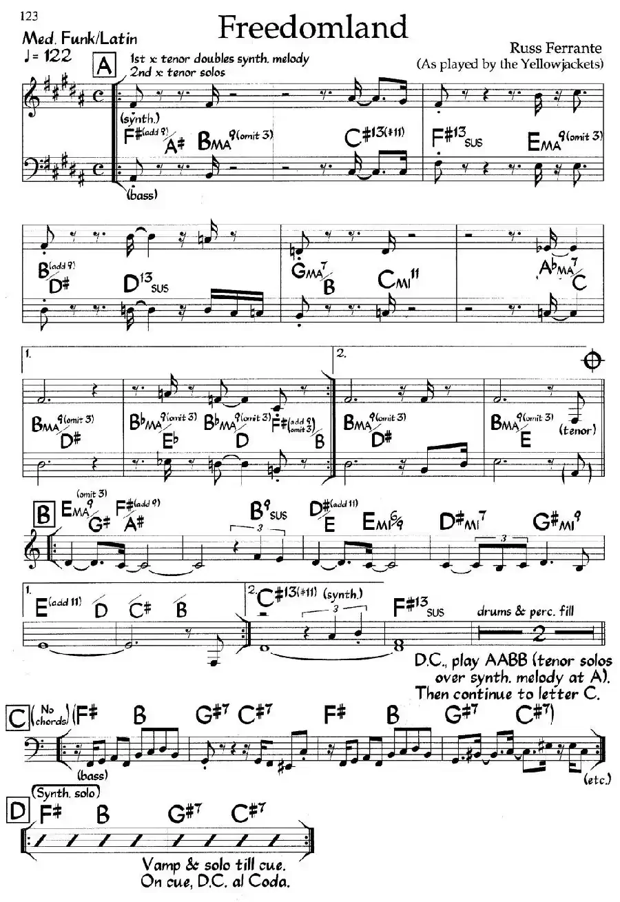 Freedomland（爵士钢琴曲）