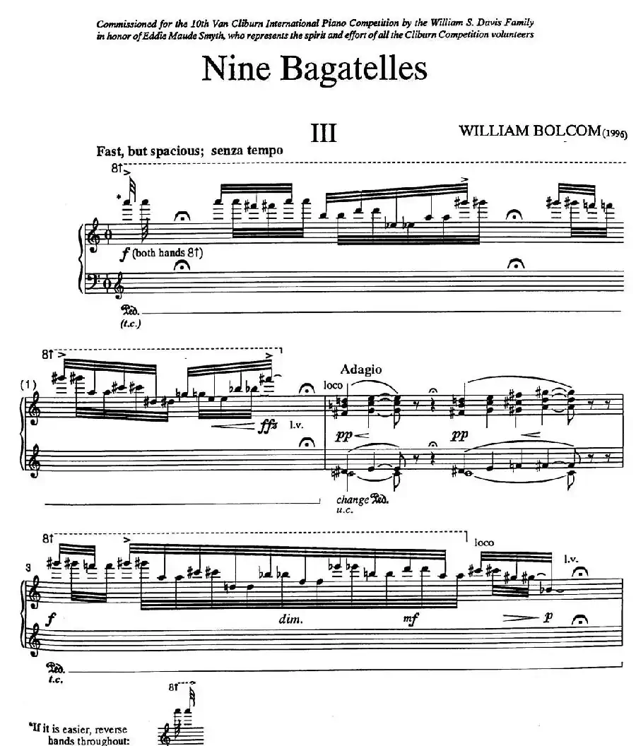Nine Bagatelles （9首小品）（Ⅲ）