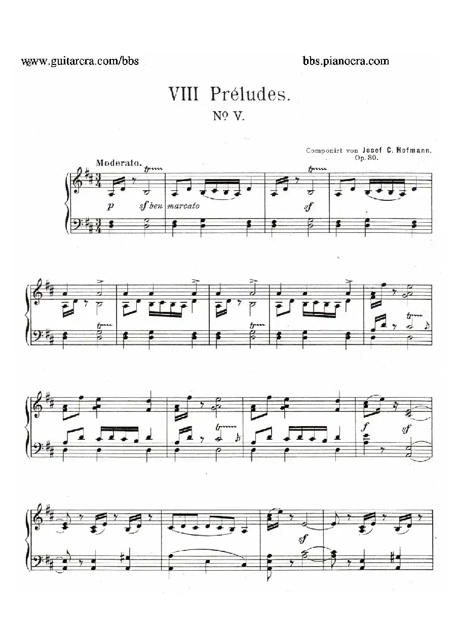 Eight Preludes Op.30（8首前奏曲 5. D大调）
