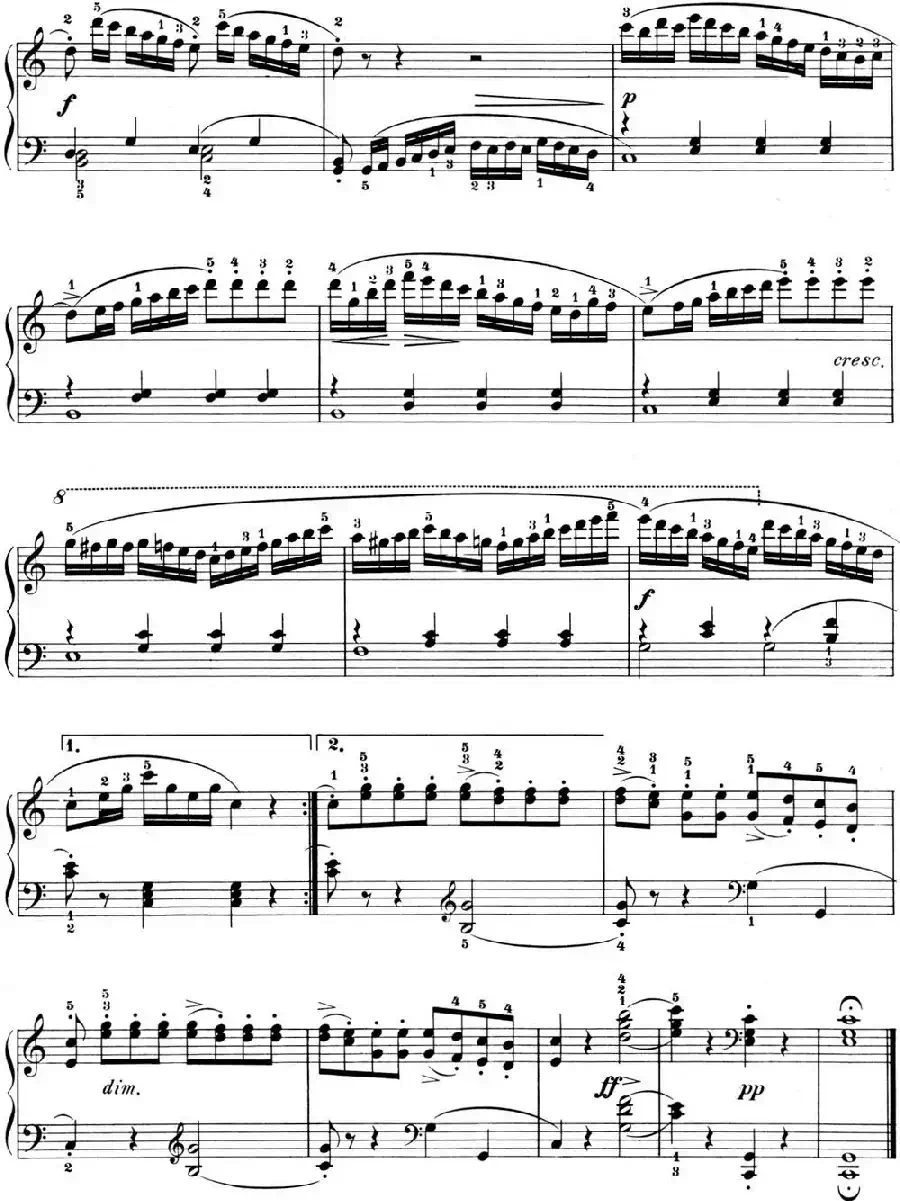 25首车尔尼Op.748练习曲（NO.1）