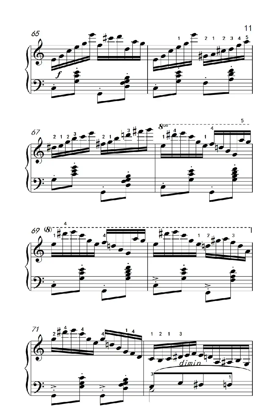 第八级1.练习曲 Op.740 No.16（中央音乐学院 钢琴（业余）考级教程 7-9级）