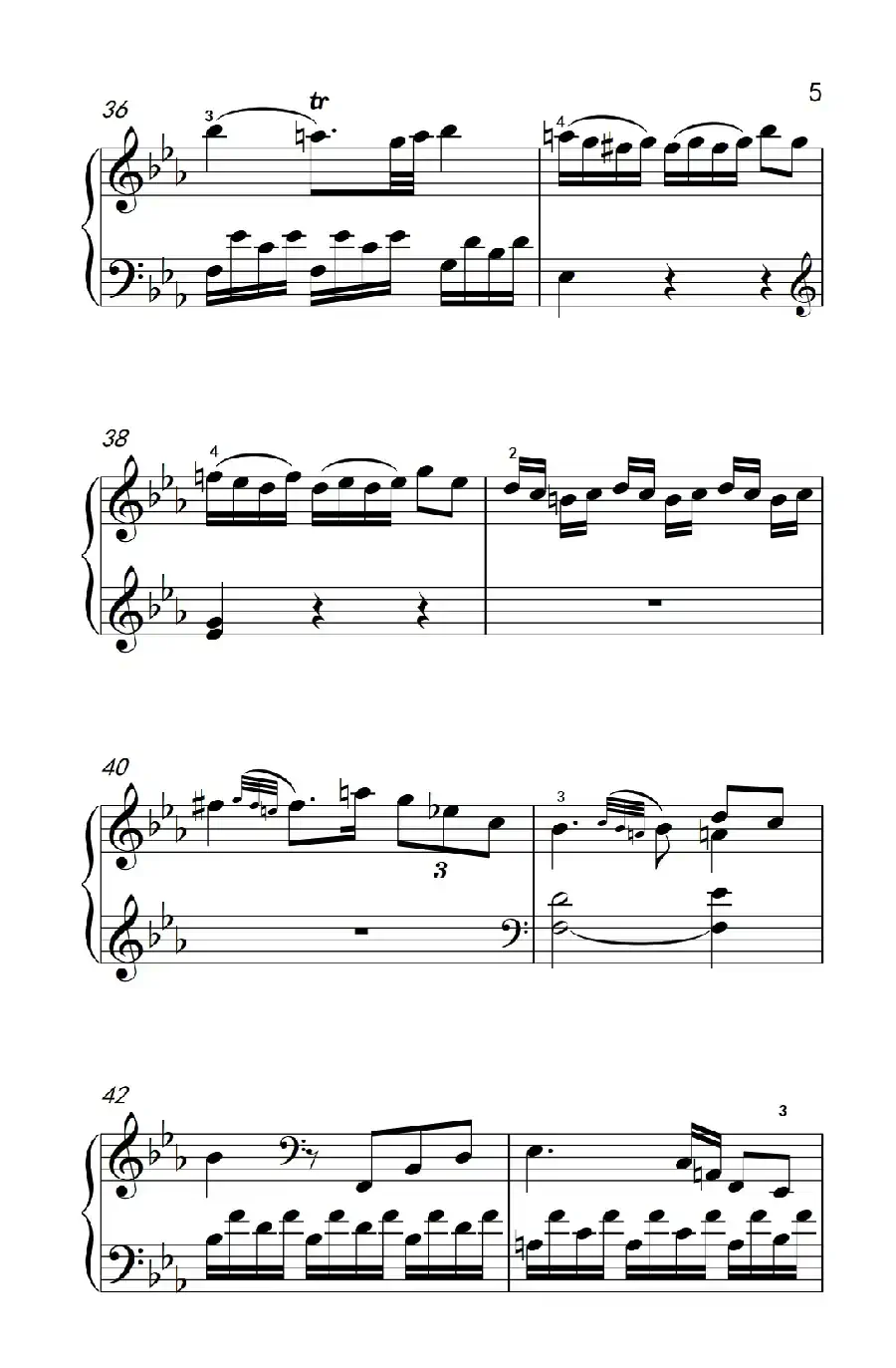 第八级2.♭E大调奏鸣曲 第一乐章 Hob.XVI 49（中央音乐学院 钢琴（业余）考级教程 7-9级）