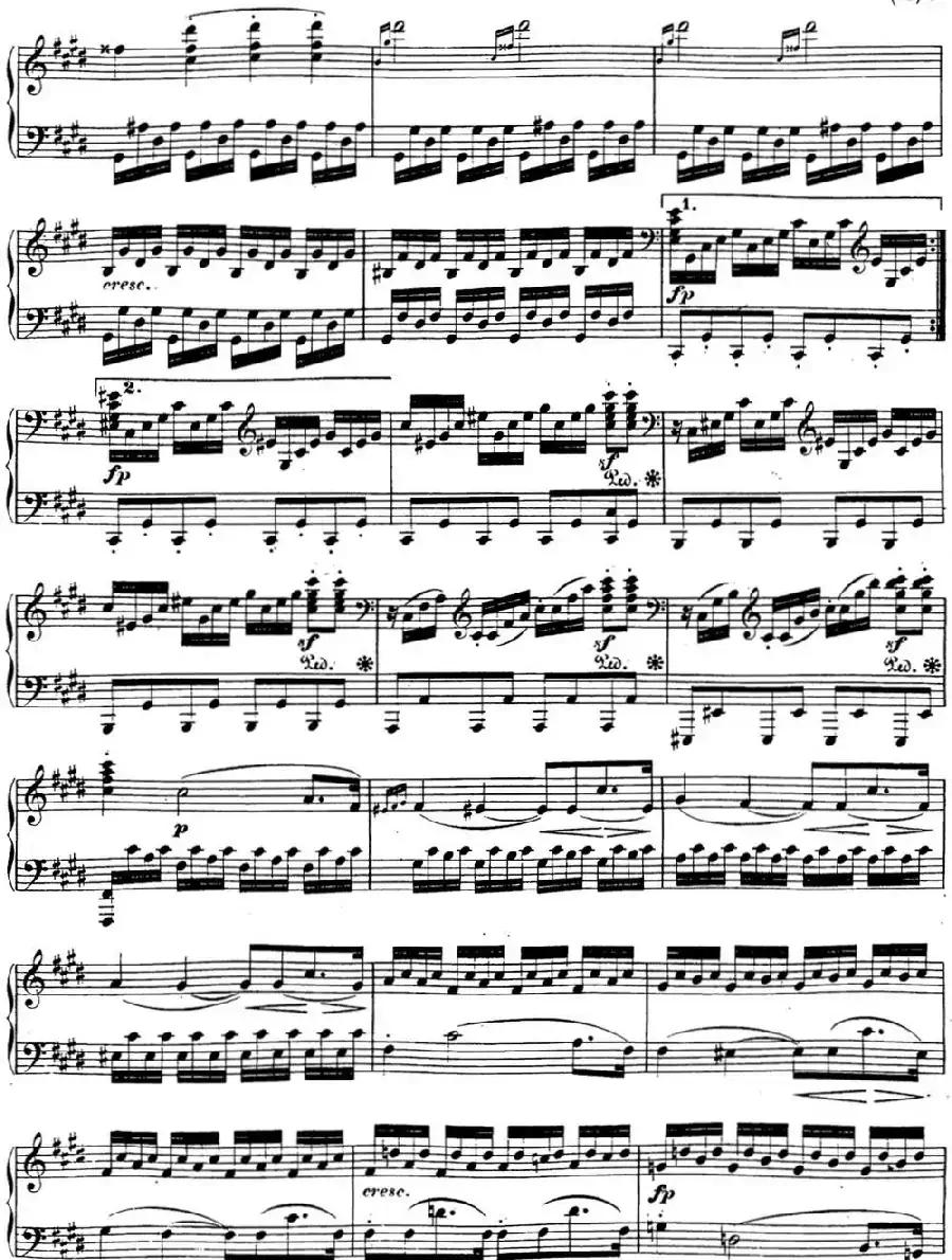 贝多芬钢琴奏鸣曲14 月光 升c小调 Op.27 No.2 C-sharp minor