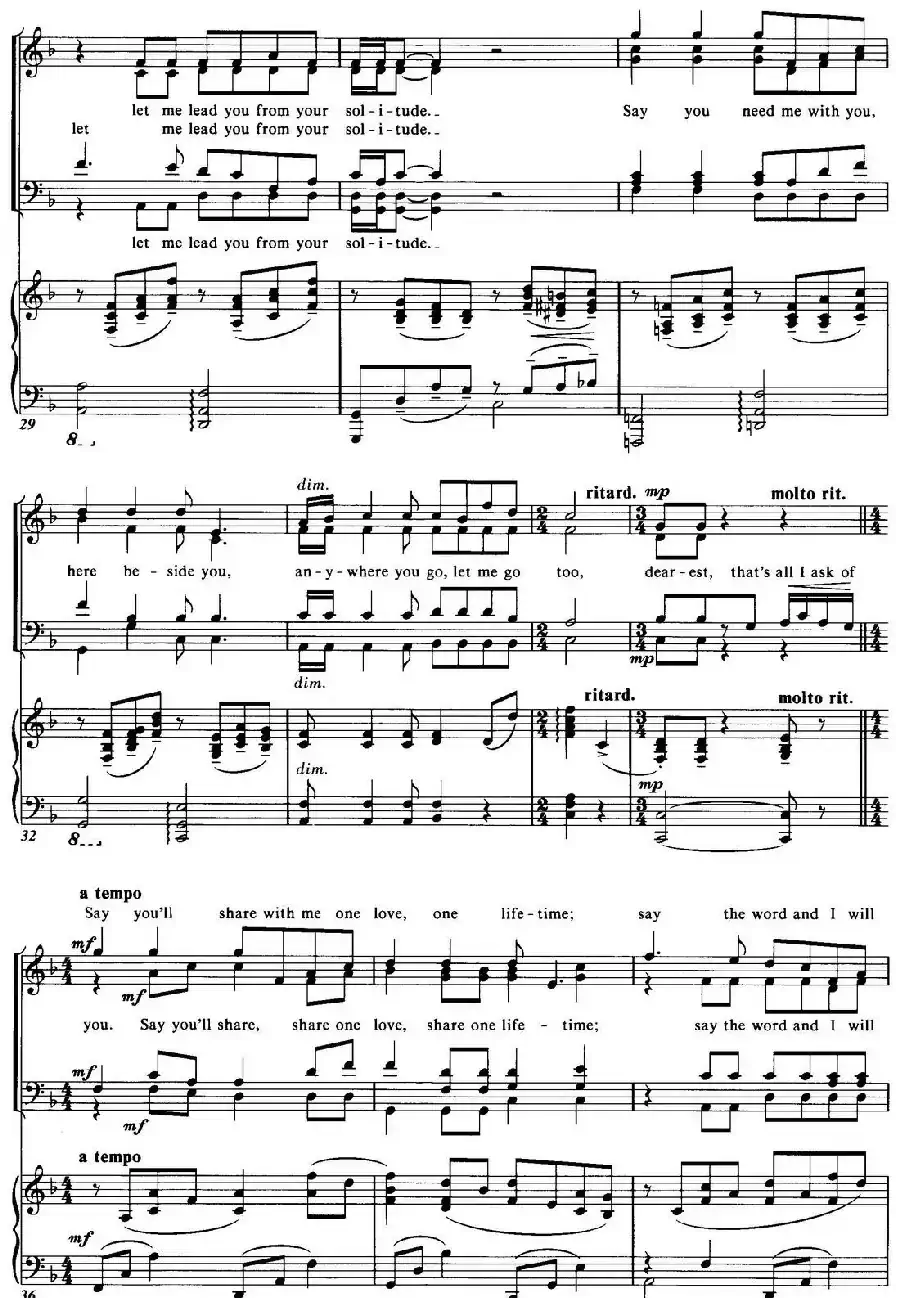 Choral Suite from The Phantom of the Opera（5 ALL I ASK OF YOU、四重奏）