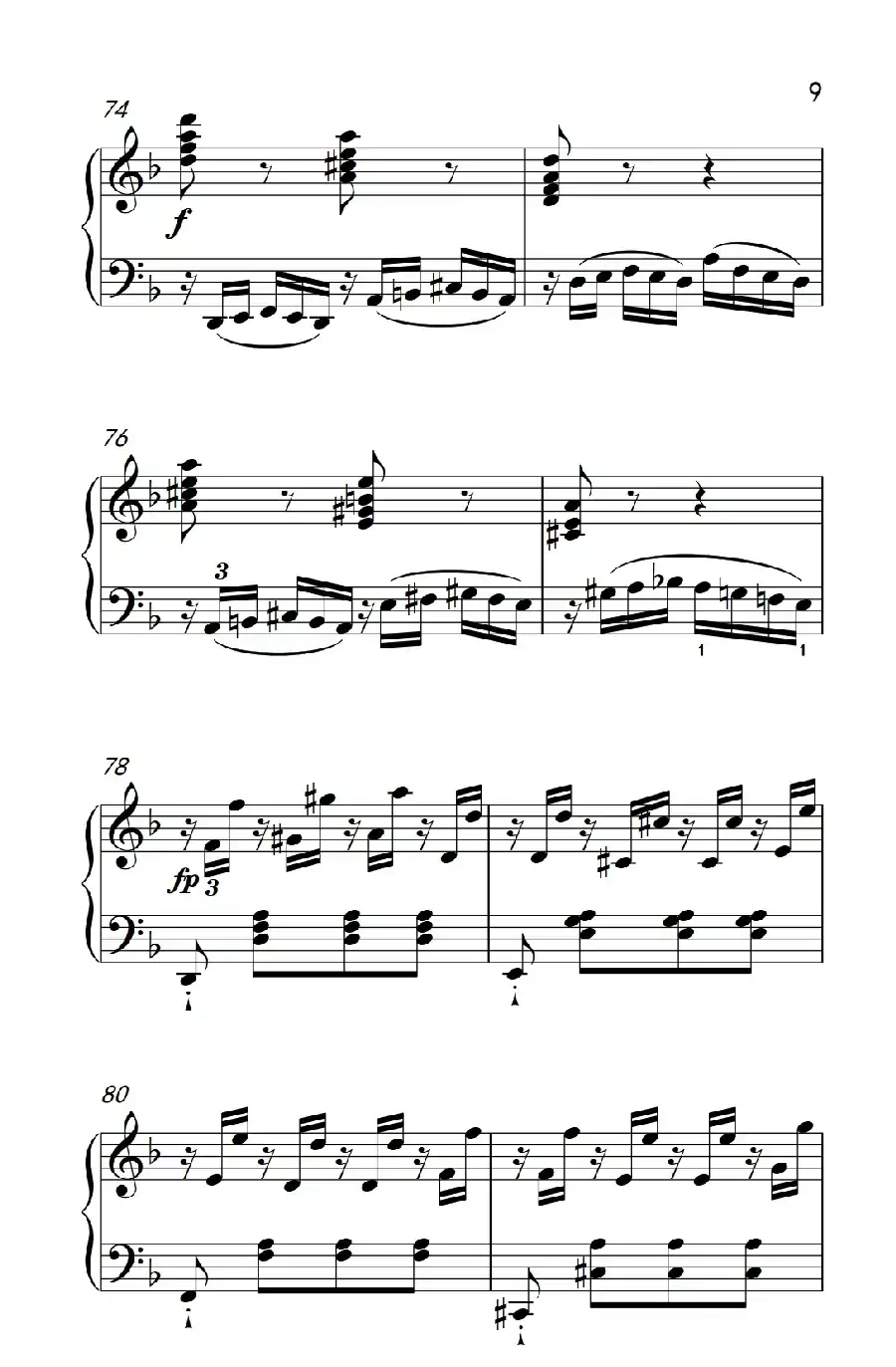 奏鸣曲 Opus 10 Nr.2 第一乐章（贝多芬奏鸣曲集 2）