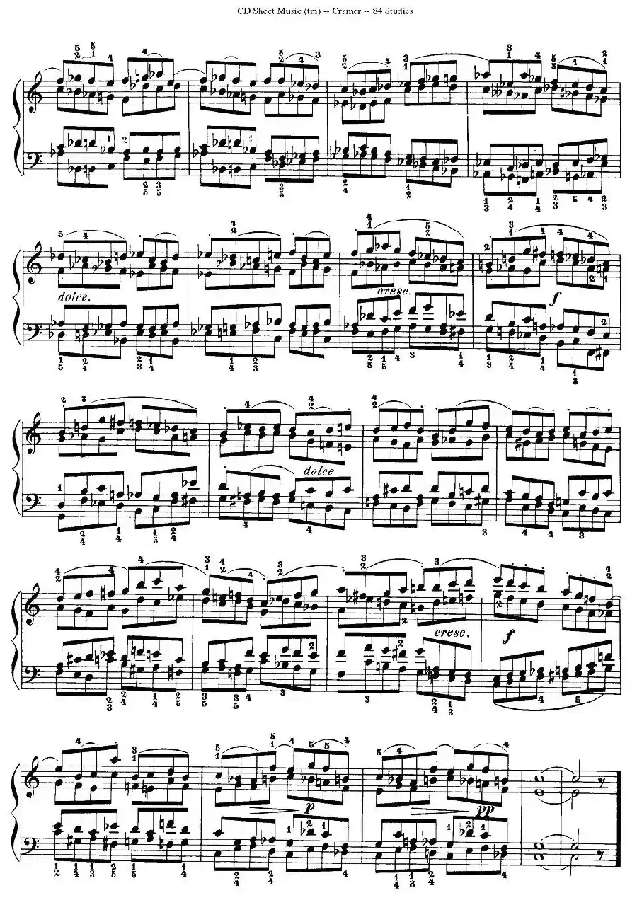 Cramer - 84 exercices（81—84）（克拉莫84首钢琴练习曲）
