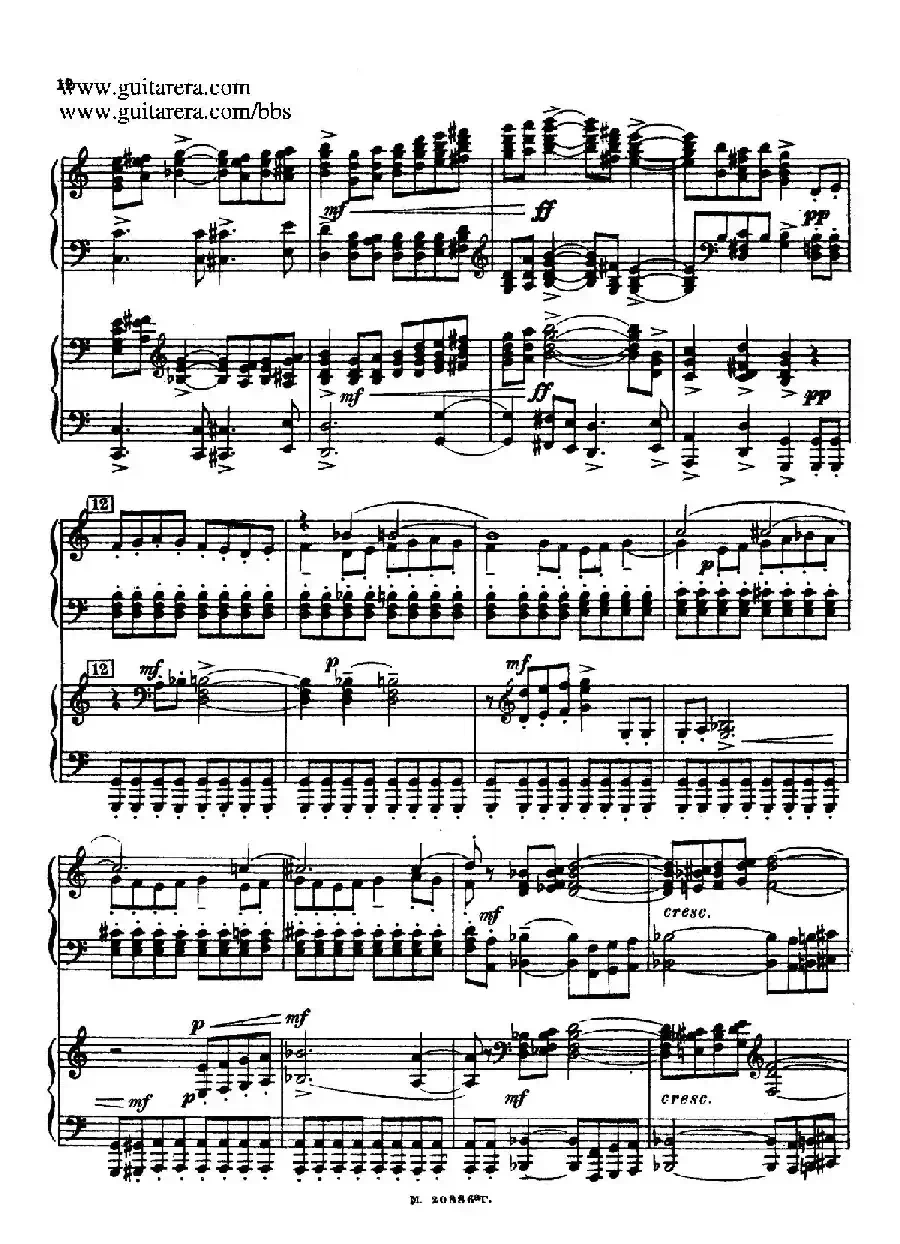 第二双钢琴组曲 Suite for Two Pianos No.2 Op.17（1. 引子 Introduction）