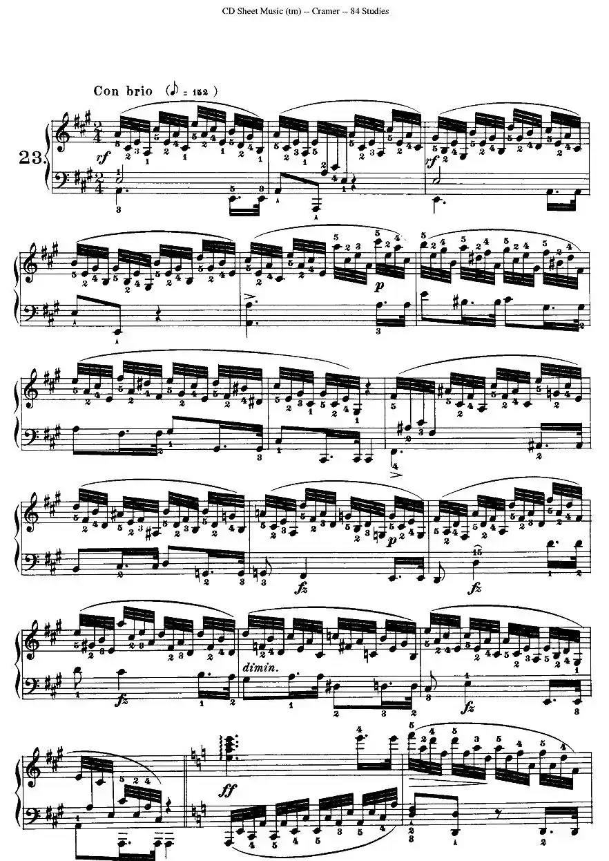Cramer - 84 exercices（21—25）（克拉莫84首钢琴练习曲）