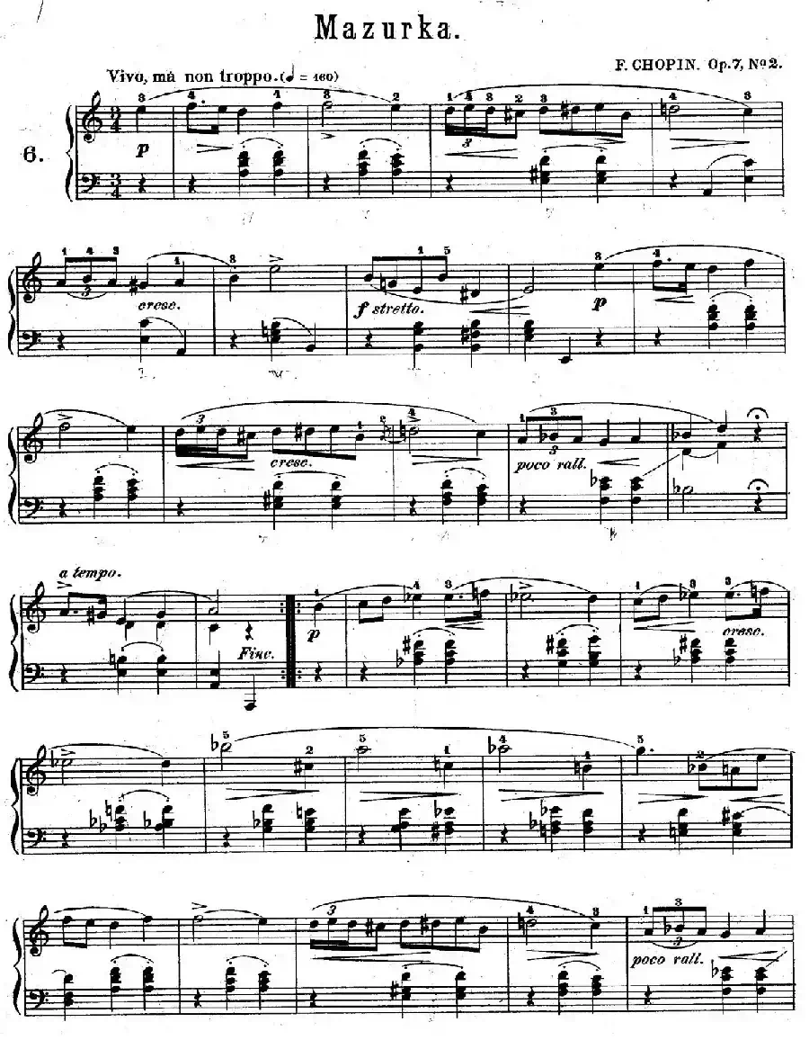  Mazurkas Op.7（5首玛祖卡舞曲·2）