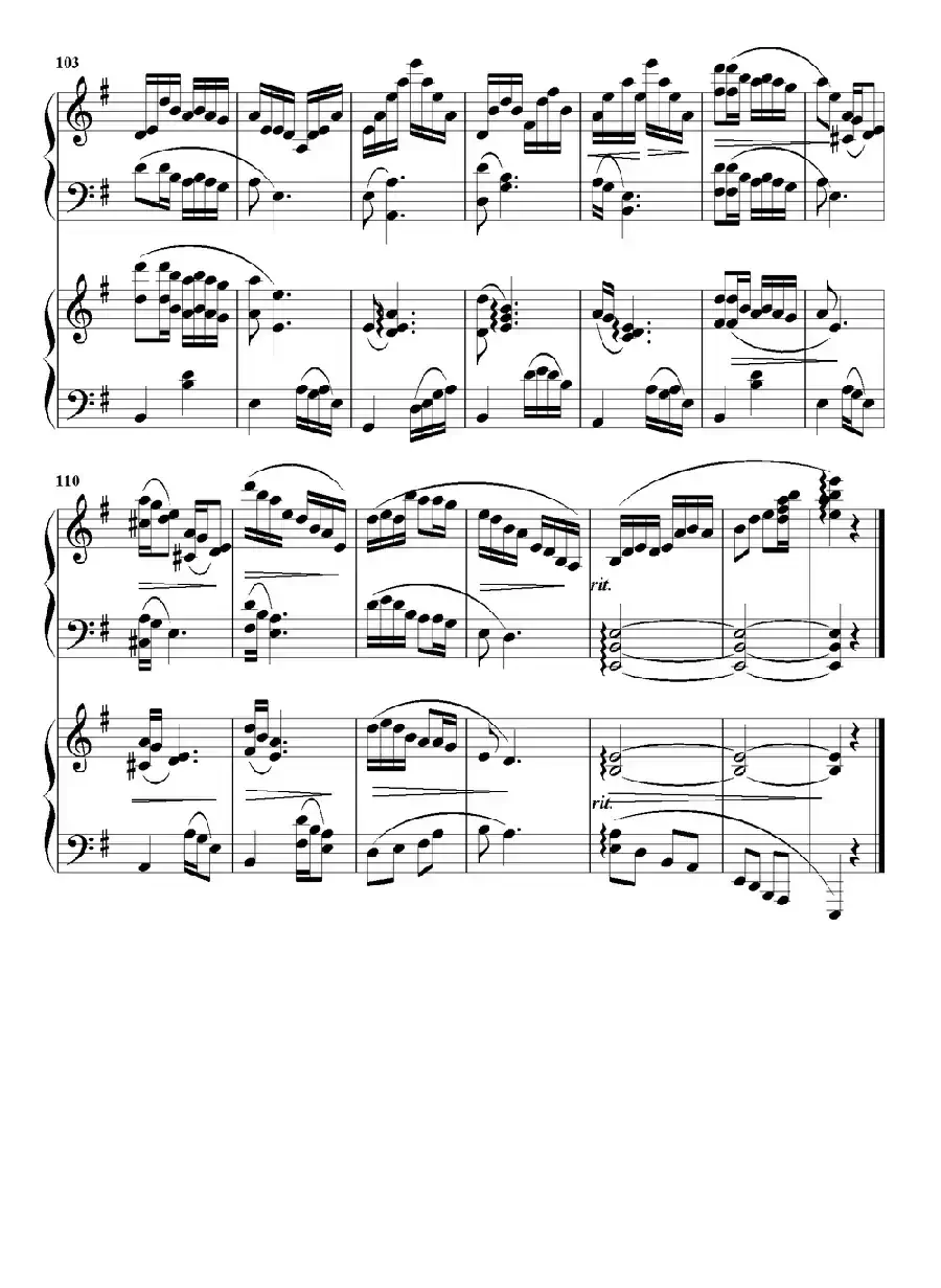 康定情歌（双钢琴重奏曲）