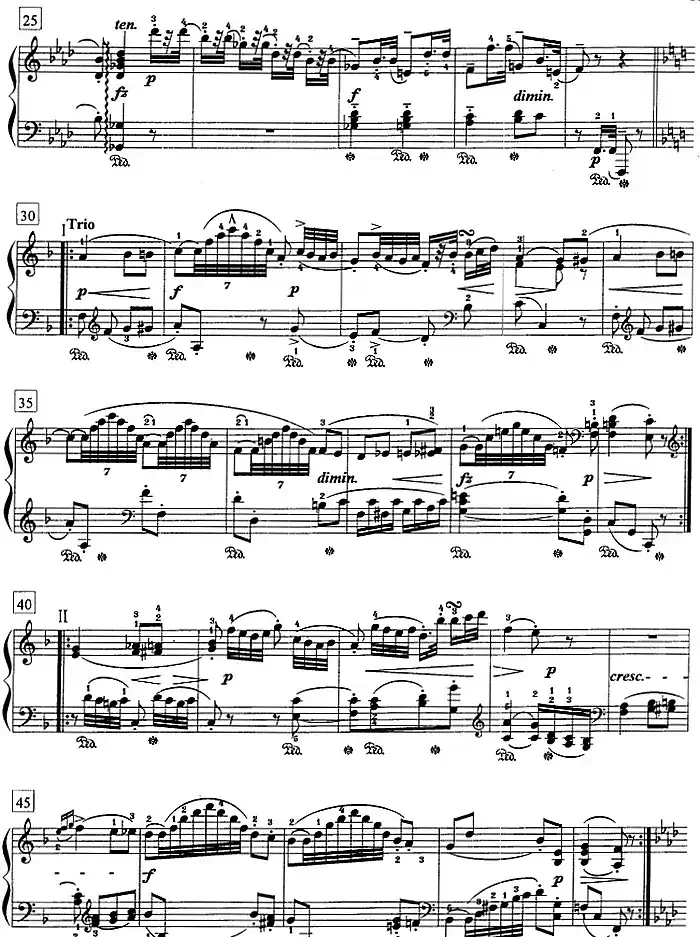 钢琴教程第七级 大型乐曲（f小调变奏曲 Op.83）