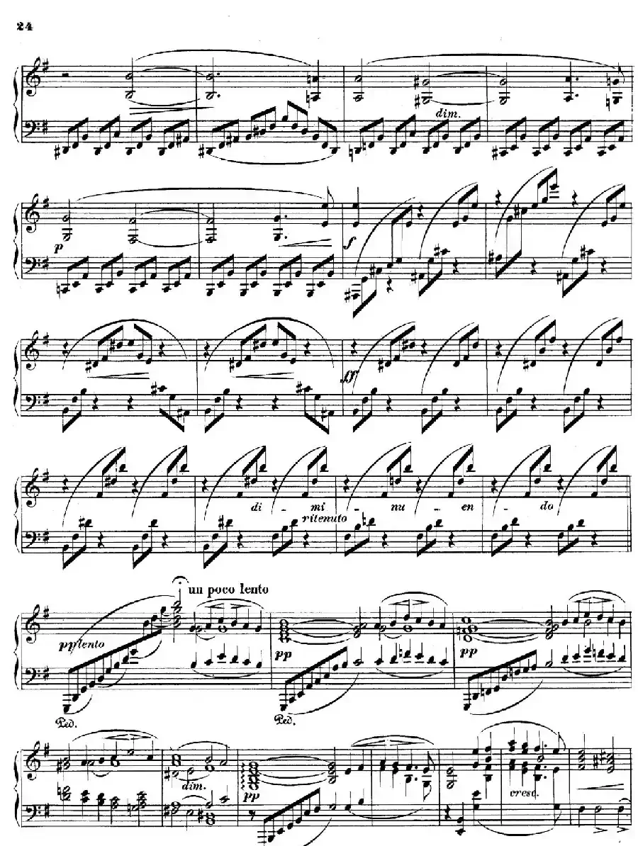 Piano Sonata in e Minor Op.28（e小调钢琴奏鸣曲）