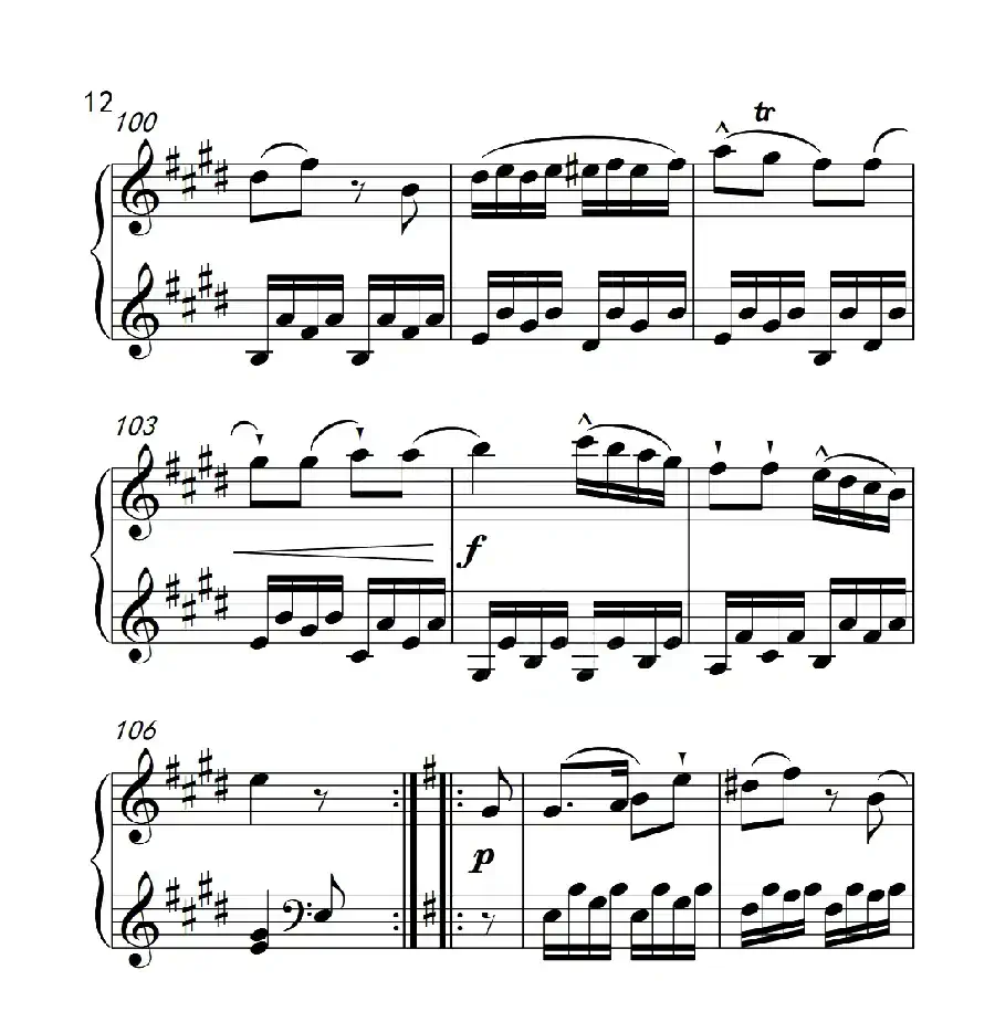 第六级A组 奏鸣曲(中国音乐学院钢琴考级作品1~6级)