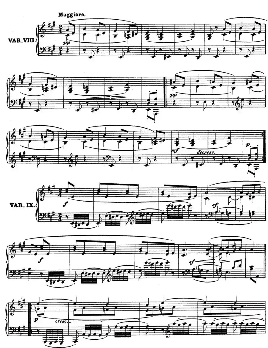 12 Variations on a Dance by Wrantizky WoO 71（伍拉尼茨基舞曲主题变奏曲）