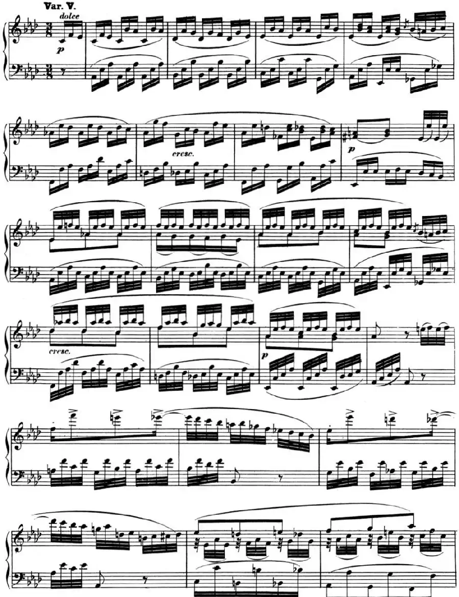 贝多芬钢琴奏鸣曲12 葬礼进行曲 降A大调 Op.26 A-flat major