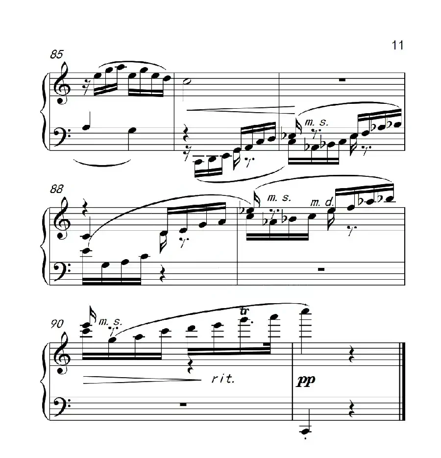 第六级B组 溪边嬉水（中国音乐学院钢琴考级作品1~6级）