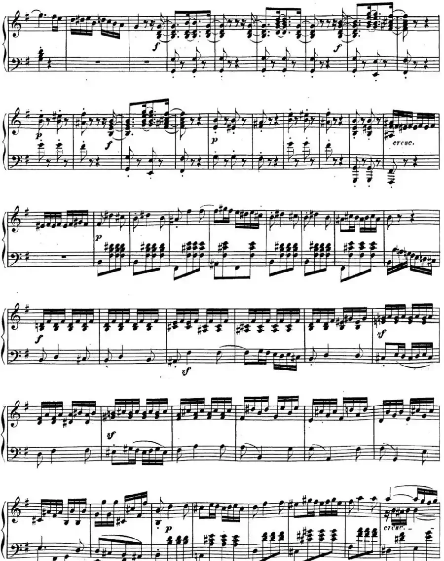 贝多芬钢琴奏鸣曲16 G大调 Op.31 No.1 G major