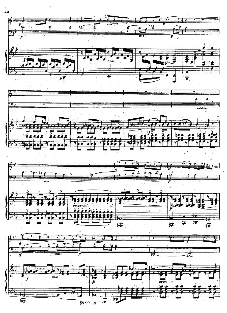 Piano Trio No.1 in d Minor Op.49（d小调第一钢琴三重奏·第二乐章）