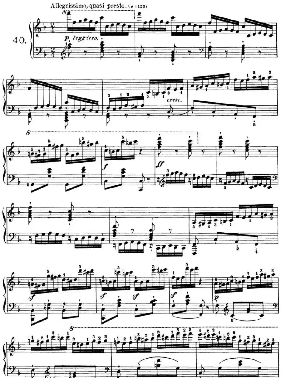 40首车尔尼Op.299钢琴快速练习曲（NO.40）