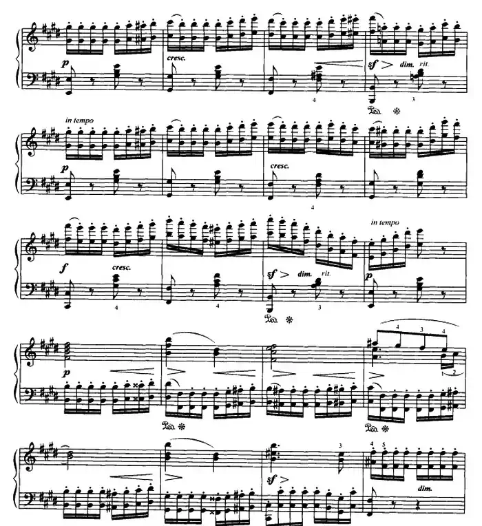 布格缪勒八度练习曲（Op.105 No.9）