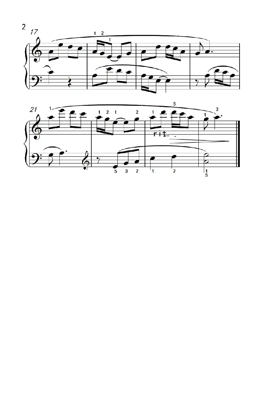 第二级 2.映山红（中央音乐学院 钢琴（业余）考级教程 1-3级）